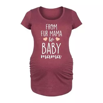 Футболка для беременных From Fur Mama To Baby Mama с рисунком Licensed Character, цвет Wine