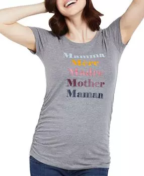 Футболка для беременных mamma charity Motherhood Maternity, мульти