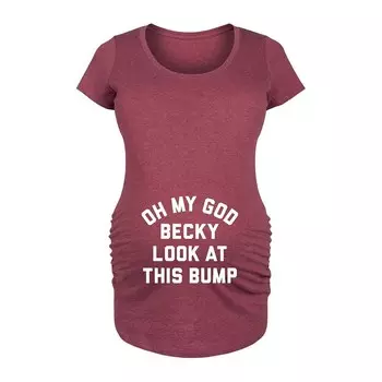 Футболка для беременных Oh My God Becky, посмотрите на эту футболку с выпуклым рисунком Licensed Character, красный