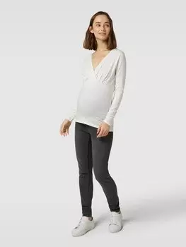 Футболка для беременных с V-образным вырезом, модель «Эмма», в упаковке 2 шт Mamalicious, черный