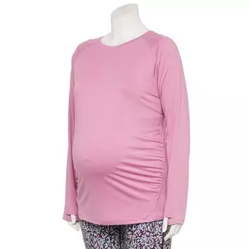 Футболка для беременных Tek Gear Dry Tek с длинными рукавами, цвет Maiti Mauve