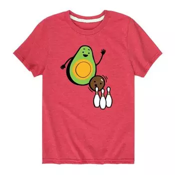 Футболка для боулинга Avacado для мальчиков 8–20 лет Licensed Character, красный