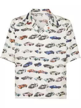 Футболка для боулинга Philipp Plein Cars Racing, белый
