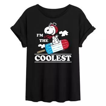 Футболка для детей Peanuts Snoopy Im The Coolest с струящимся рисунком Licensed Character, черный