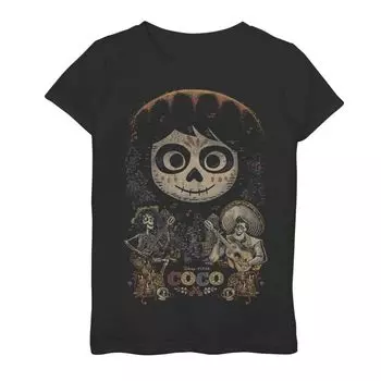 Футболка для девочек 7–16 лет Disney/Pixar Coco Miguel и Musical Scene Licensed Character
