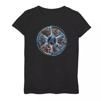 Футболка для девочек 7–16 лет с изображением героев Marvel Avengers Endgame Circle Marvel