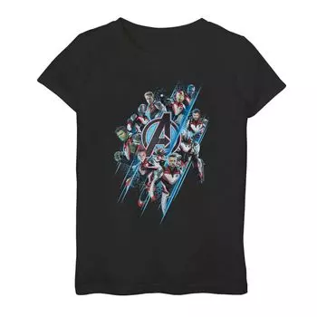 Футболка для девочек 7–16 лет с изображением команды Marvel Avengers Endgame Team Licensed Character