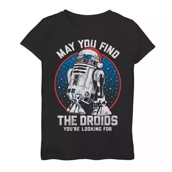Футболка для девочек 7–16 лет «Звездные войны R2-D2» «Можете ли вы найти дроидов, которых ищете?» Star Wars