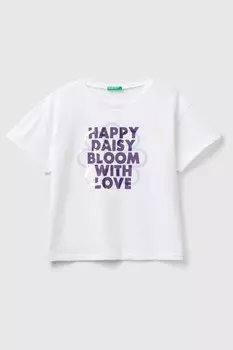 Футболка для девочек Benetton, белый