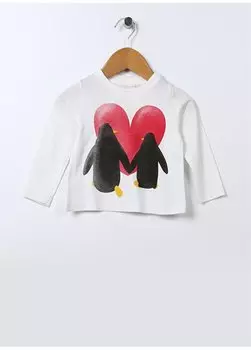 Футболка для девочек цвета экрю с принтом 22FWG-61 Mammaramma, экрю