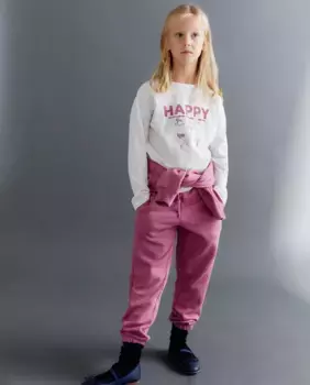 Футболка для девочек с длинным рукавом и кукольным принтом Kids El Corte Ingls, белый