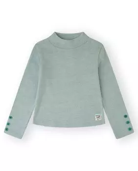 Футболка для девочек с длинными рукавами из трикотажной ткани в рубчик Canada House, светло-синий