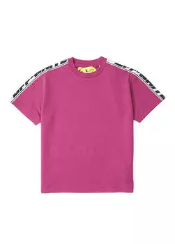 Футболка для девочек с фиолетовой полоской с логотипом Off-White