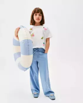 Футболка для девочек с коротким рукавом Kids El Corte Ingls, белый