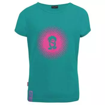 Футболка для девочек с логотипом для девочек Изумрудно-зеленый / Рубиново-красный TROLLKIDS, цвет rot