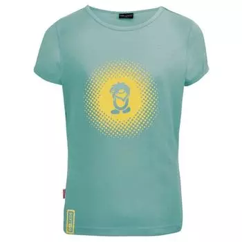 Футболка для девочек с логотипом Glacier Green/Lemonade TROLLKIDS, цвет gelb