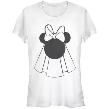 Футболка для девочек с принтом "Минни Маус в свадебной фате" Disney, белый