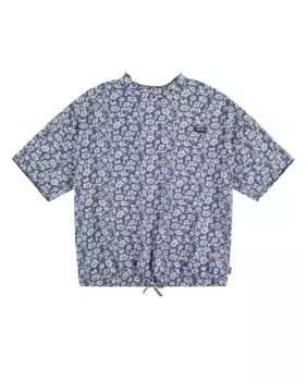 Футболка для девочек с вафельным цветочным принтом и пузырьками Levi's, синий