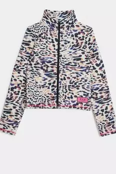 Футболка для девочек с застежкой молнией «активная воронка» River Island, коричневый