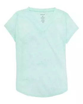 Футболка для девочек Snow Heather с V-образным вырезом Boxercraft, цвет mint heather