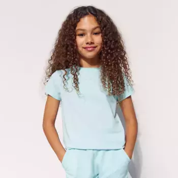 Футболка для девочек Sportcasual с коротким рукавом Boomerang, бирюзовый
