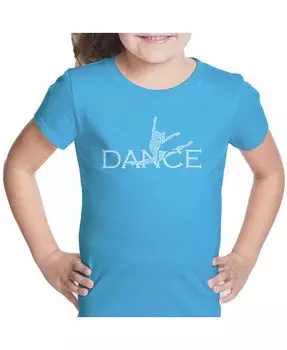 Футболка для девочек Word Art - Танцовщица LA Pop Art, синий