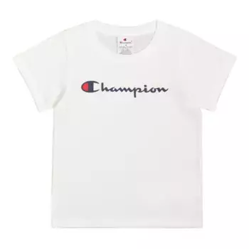 Футболка для девочки-чемпиона Champion, белый