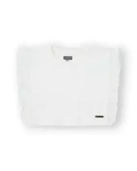 Футболка для девочки цвета экрю с аппликациями по бокам Canada House, цвет Crudo