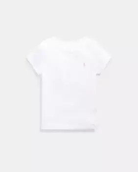 Футболка для девочки из джерси с изображением лошади Polo Ralph Lauren, белый