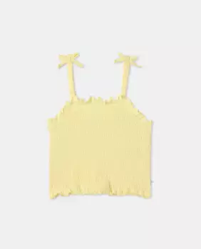 Футболка для девочки на присборенных бретелях, резинках Kids El Corte Ingls, желтый