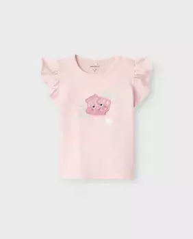 Футболка для девочки name it, розовый