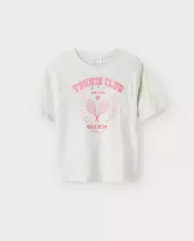 Футболка для девочки name it, светло-серый