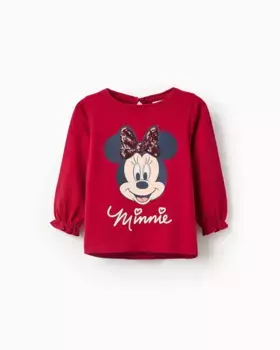 Футболка для девочки с диснеевским принтом и пайетками Zippy, красный