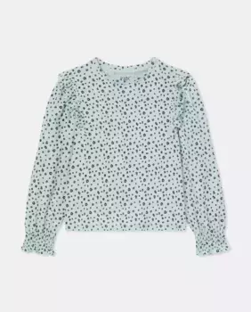 Футболка для девочки с длинными рукавами и анималистическим принтом Kids El Corte Ingls, зеленый