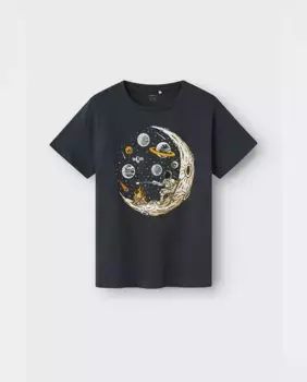 Футболка для девочки с коротким рукавом name it, синий