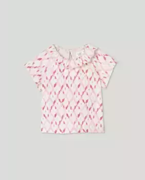 Футболка для девочки с короткими рукавами и рюшами Baby El Corte Ingls, цвет 250 Nude