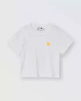 Футболка для девочки с короткими рукавами и сердечком Mini Molly, цвет Crudo