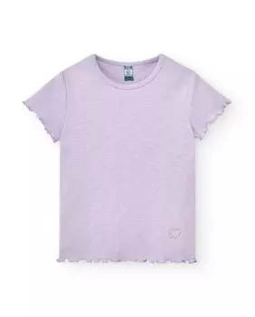 Футболка для девочки с короткими рукавами и круглым вырезом Charanga, фиолетовый