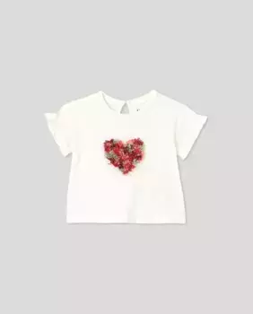 Футболка для девочки с лепестками Baby El Corte Ingls, розовый