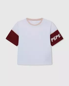 Футболка для девочки с логотипом Pepe Jeans, мультиколор