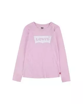 Футболка для девочки с рисунком спереди Levi's, розовый