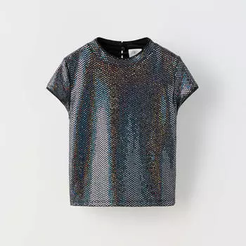 Футболка для девочки Zara Shiny, мультиколор
