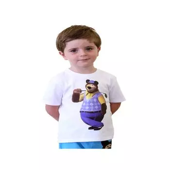 Футболка для гольфа «Маша и Медведь» Masha And The Bear