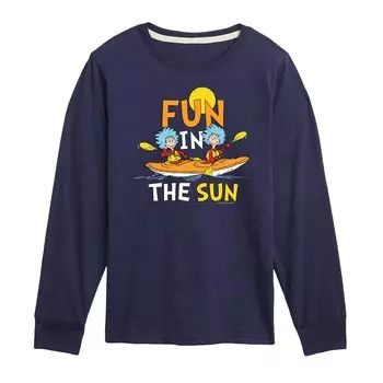 Футболка для каякинга с рисунком «Dr. Seuss Thing One & Thing Two» для мальчиков 8–20 лет «Fun In The Sun» Licensed Character, синий