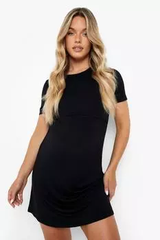 Футболка для кормящих ночная рубашка Boohoo, черный