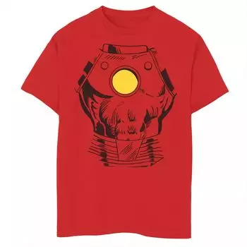 Футболка для костюмированной вечеринки «Marvel Iron Man» в суперретро стиле «Хэллоуин» для мальчиков 8–20 лет Licensed Character