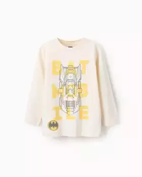 Футболка для мальчика из 100% хлопка с принтом Бэтмена Zippy, бежевый