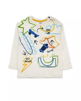 Футболка для мальчика из 100% хлопка с принтом спереди Tuc tuc