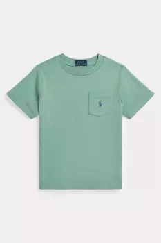 Футболка для мальчика из 100% хлопкового трикотажа с карманом Polo Ralph Lauren, зеленый