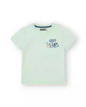 Футболка для мальчика из хлопка цвета морской волны с рисунком на спине Canada House, зеленый